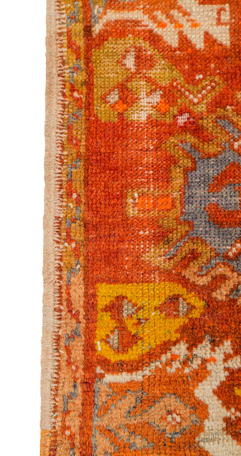 Vintage Turkish Oushak Rug 2'8" x 1'7"