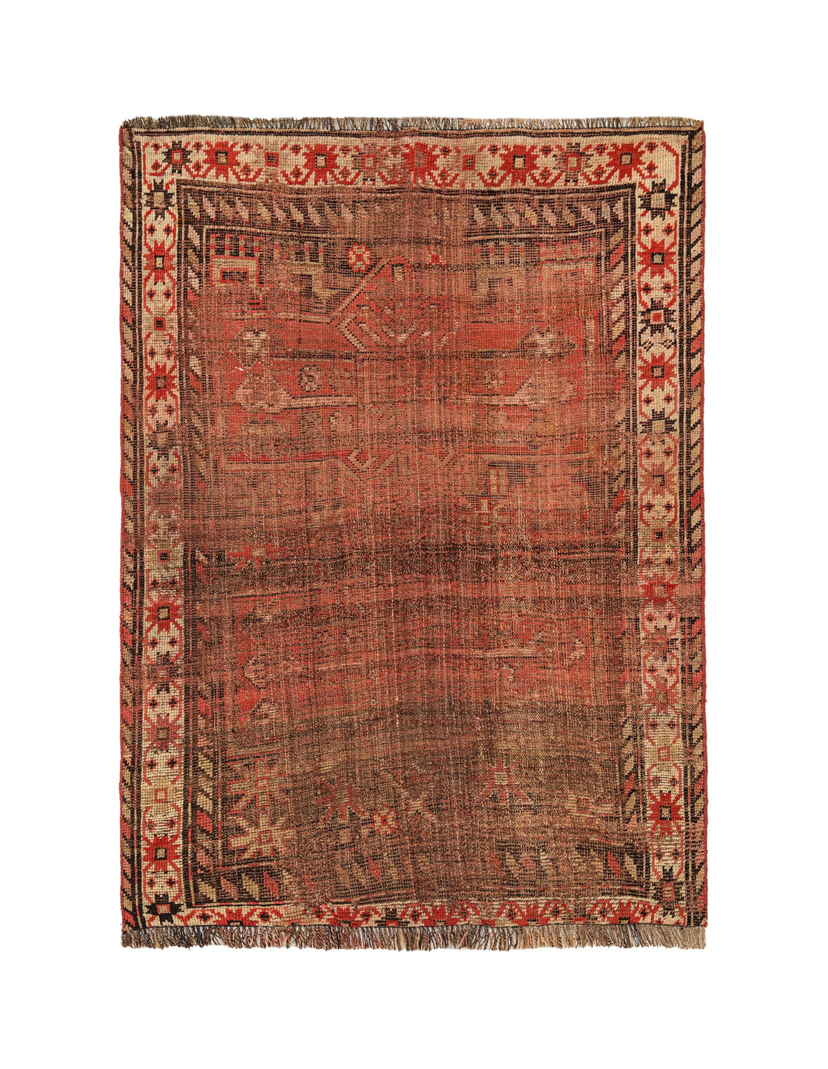 Antique Caucasian Kazak Rug 4' x 3'2"