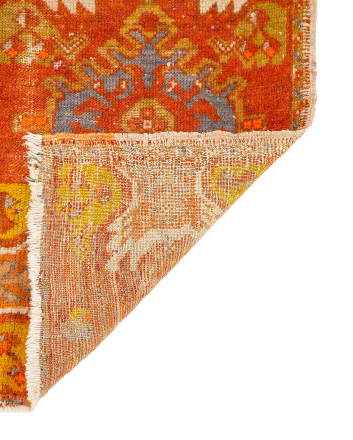 Vintage Turkish Oushak Rug 2'8" x 1'7"