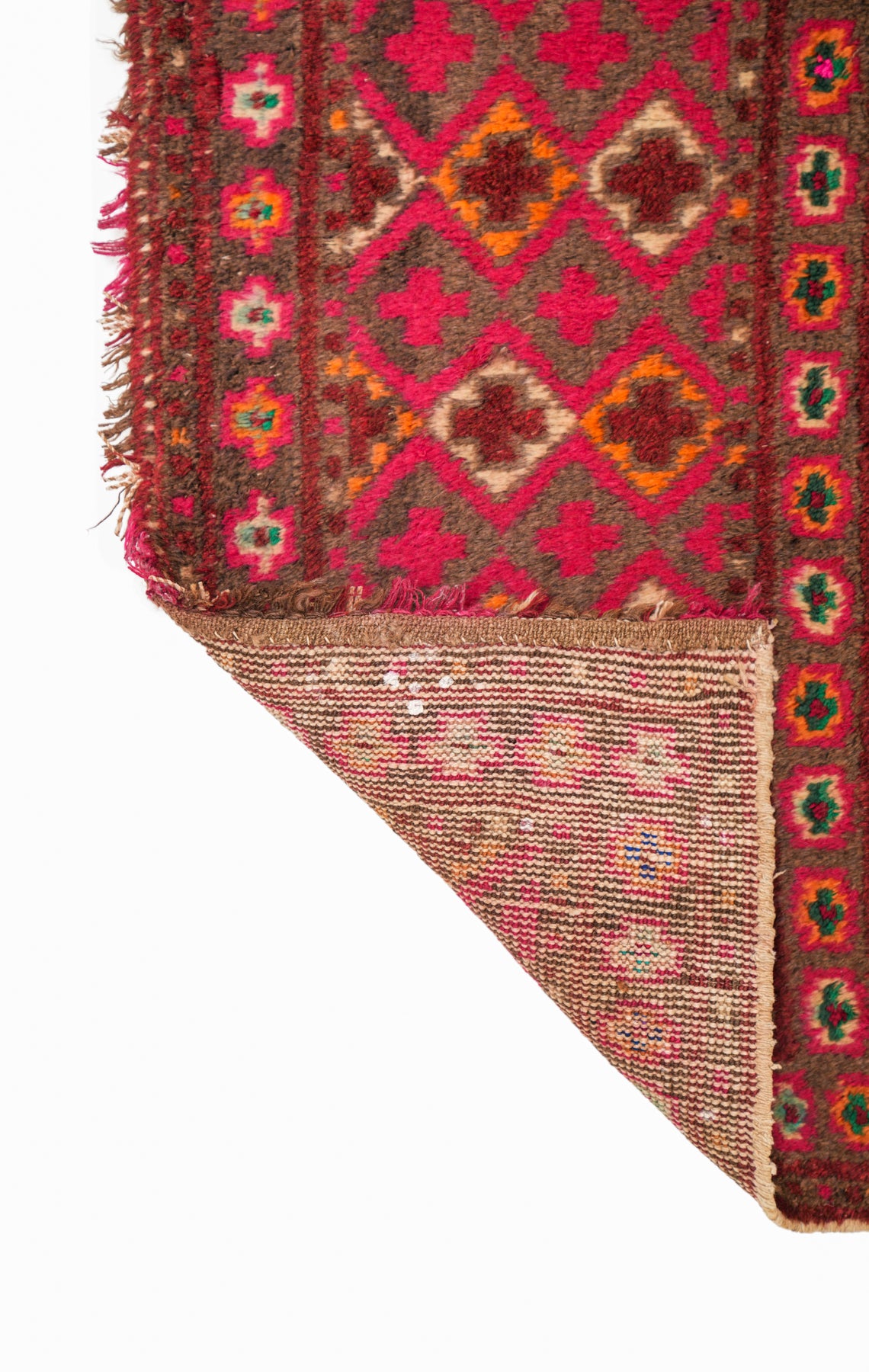 Vintage Baloch Torba Rug 3'9" x 1'7"