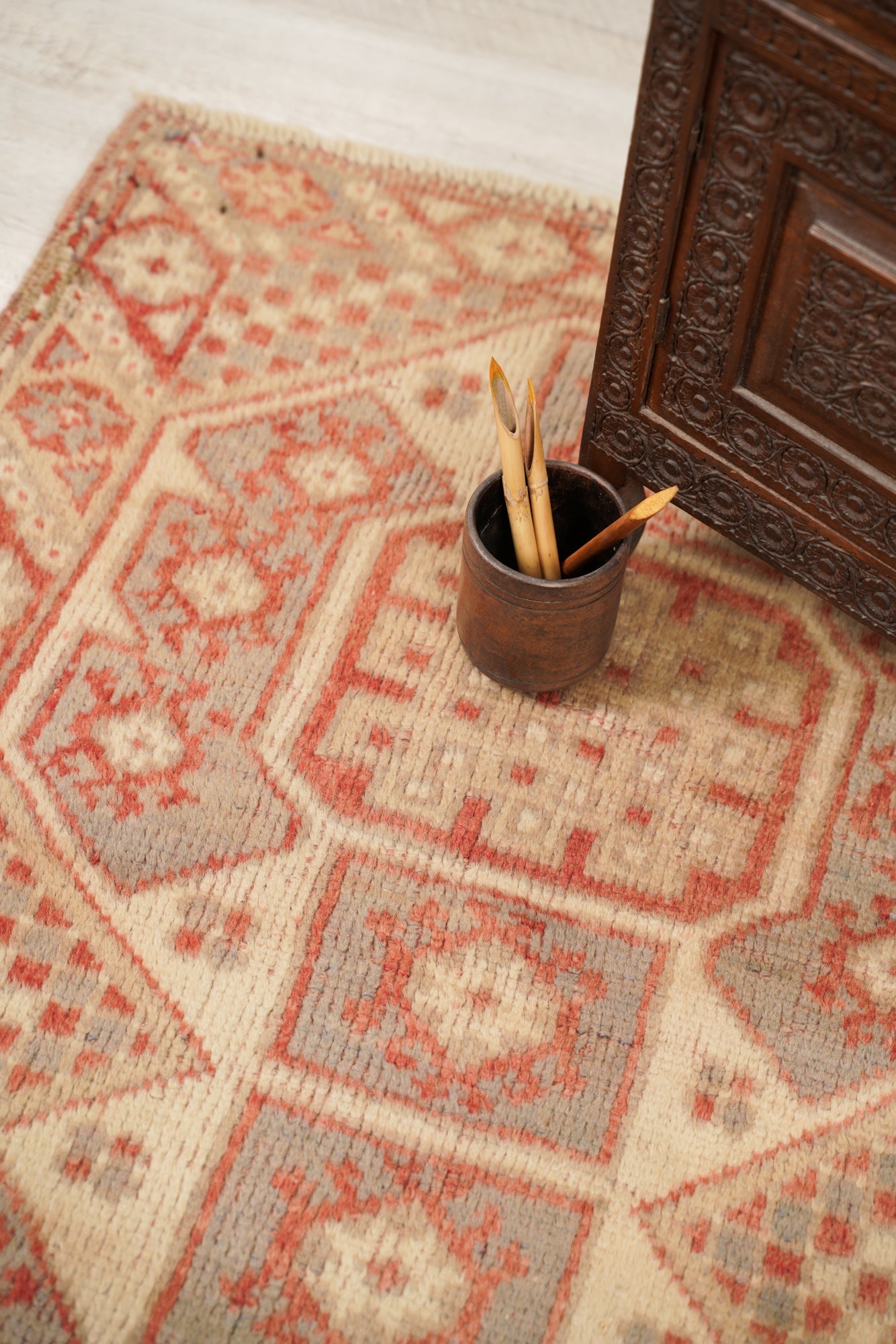 Vintage Turkish Milas Rug 3'10" x 2'6"