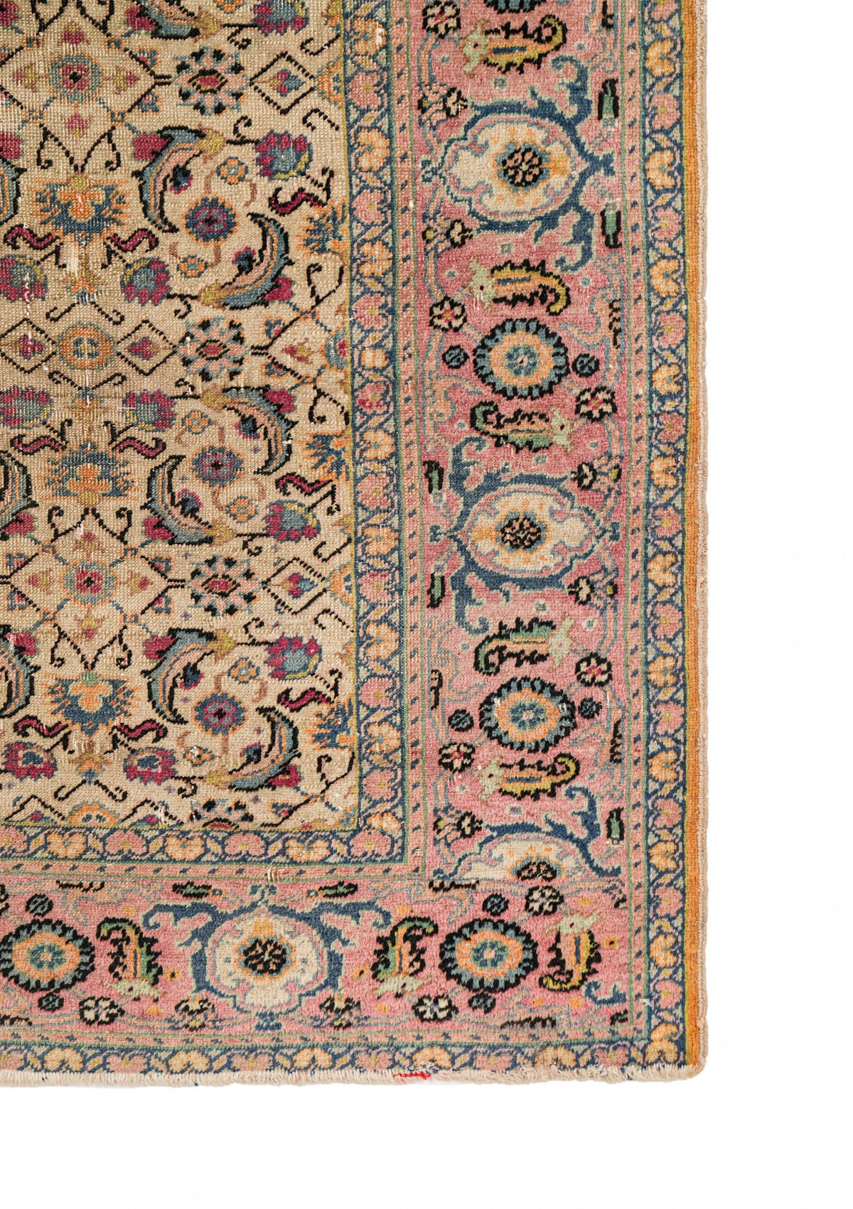 Vintage Turkish Herati Rug 5'4" x 4'