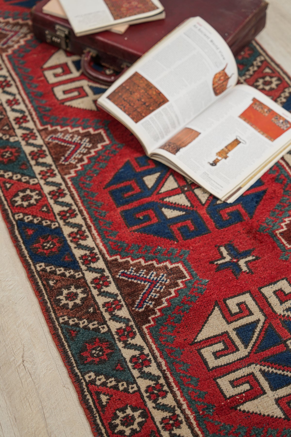 Vintage Turkish Runner Rug 9'2" X 2'4"