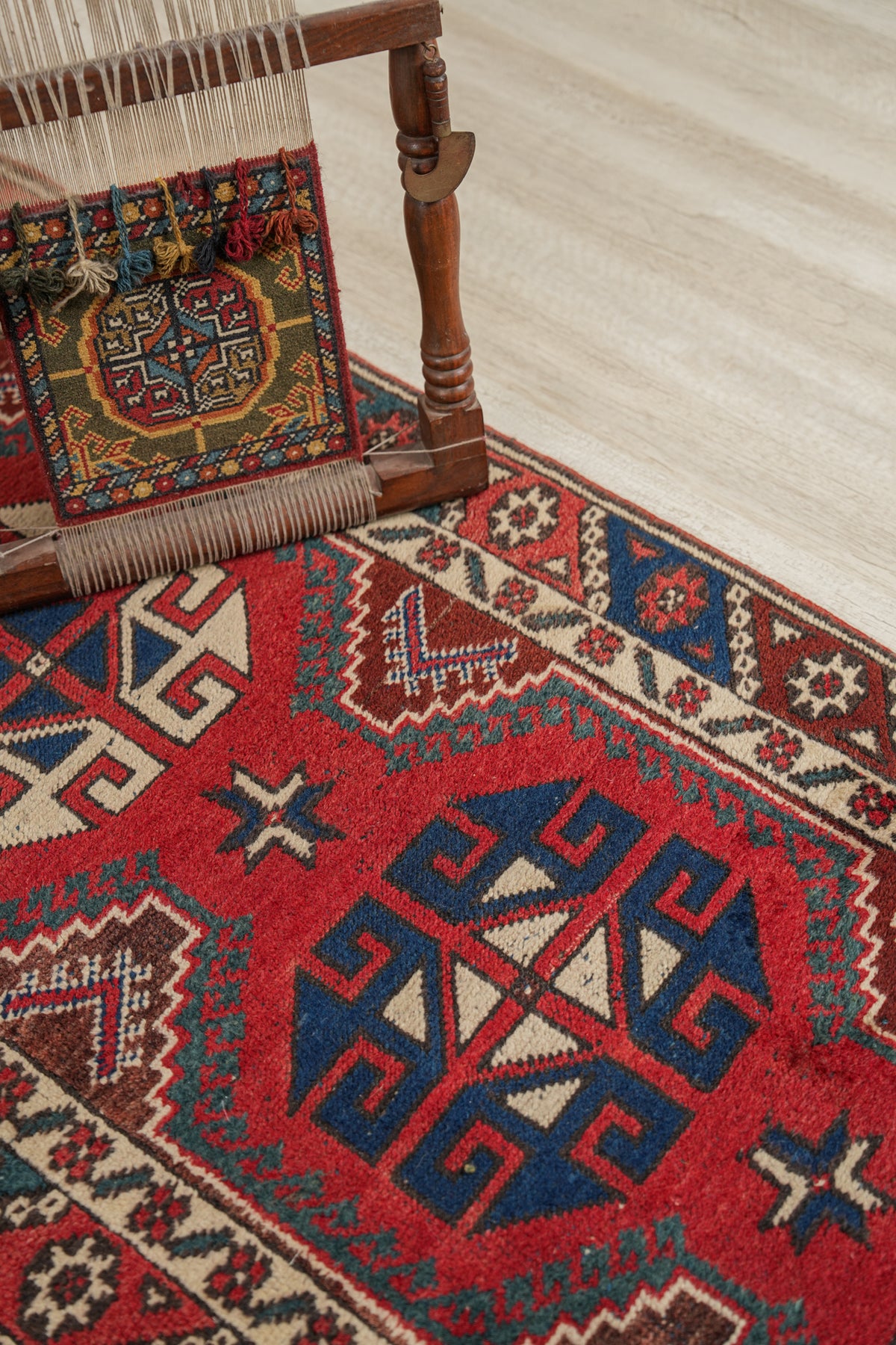 Vintage Turkish Runner Rug 9'2" X 2'4"
