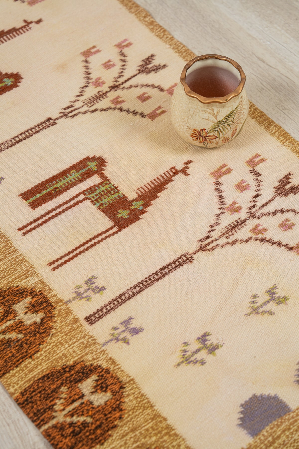 Vintage Scandanavian Eva Nemeth Tapestry 5'8" x 1'9"