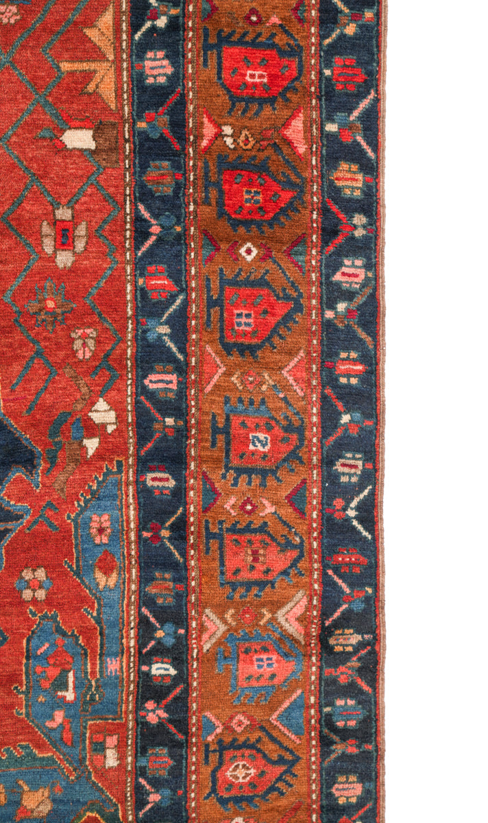 Antique Armenian Karabagh Kelleh Rug 16' x 6'2" (Boteh and Birds)