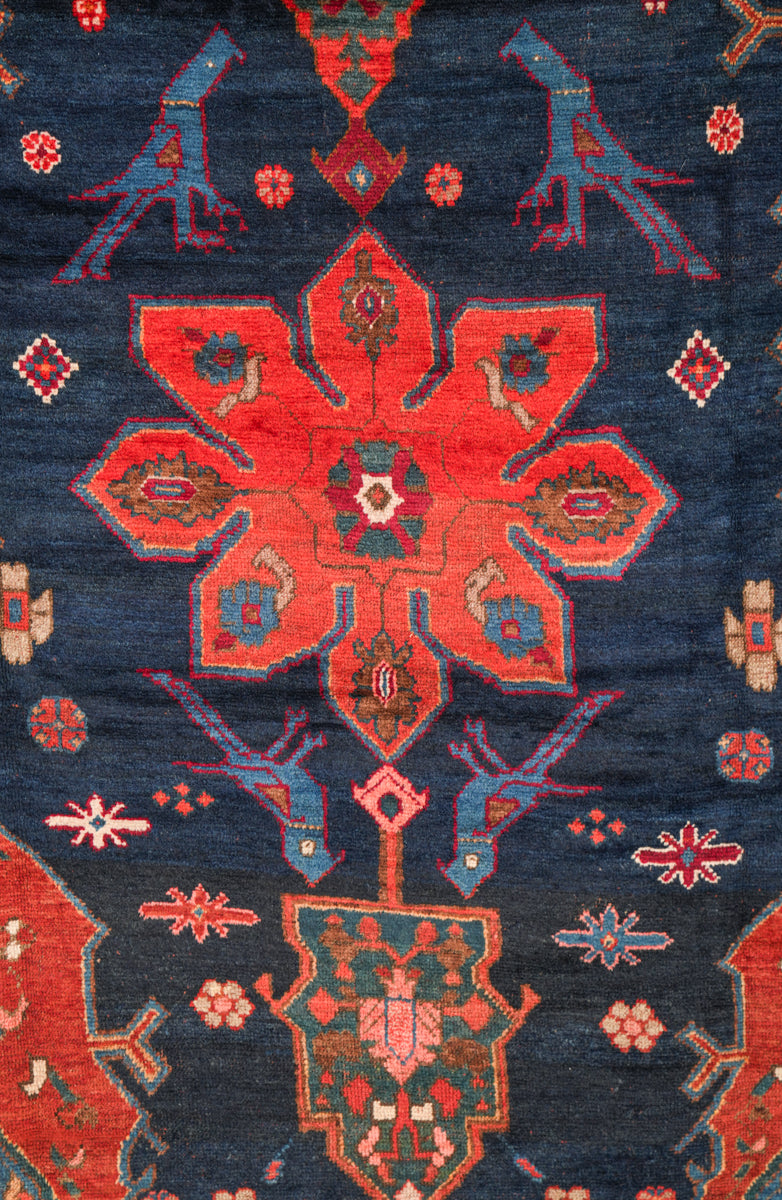 Antique Armenian Karabagh Kelleh Rug 16' x 6'2" (Boteh and Birds)