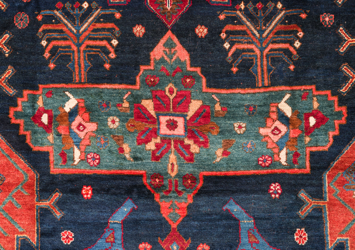 Antique Armenian Karabagh Kelleh Rug 16' x 6'2" (Boteh and Birds)
