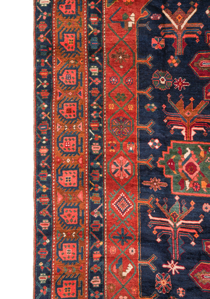 Antique Armenian Karabagh Kelleh Rug 16' x 6'2" (Boteh and Birds)