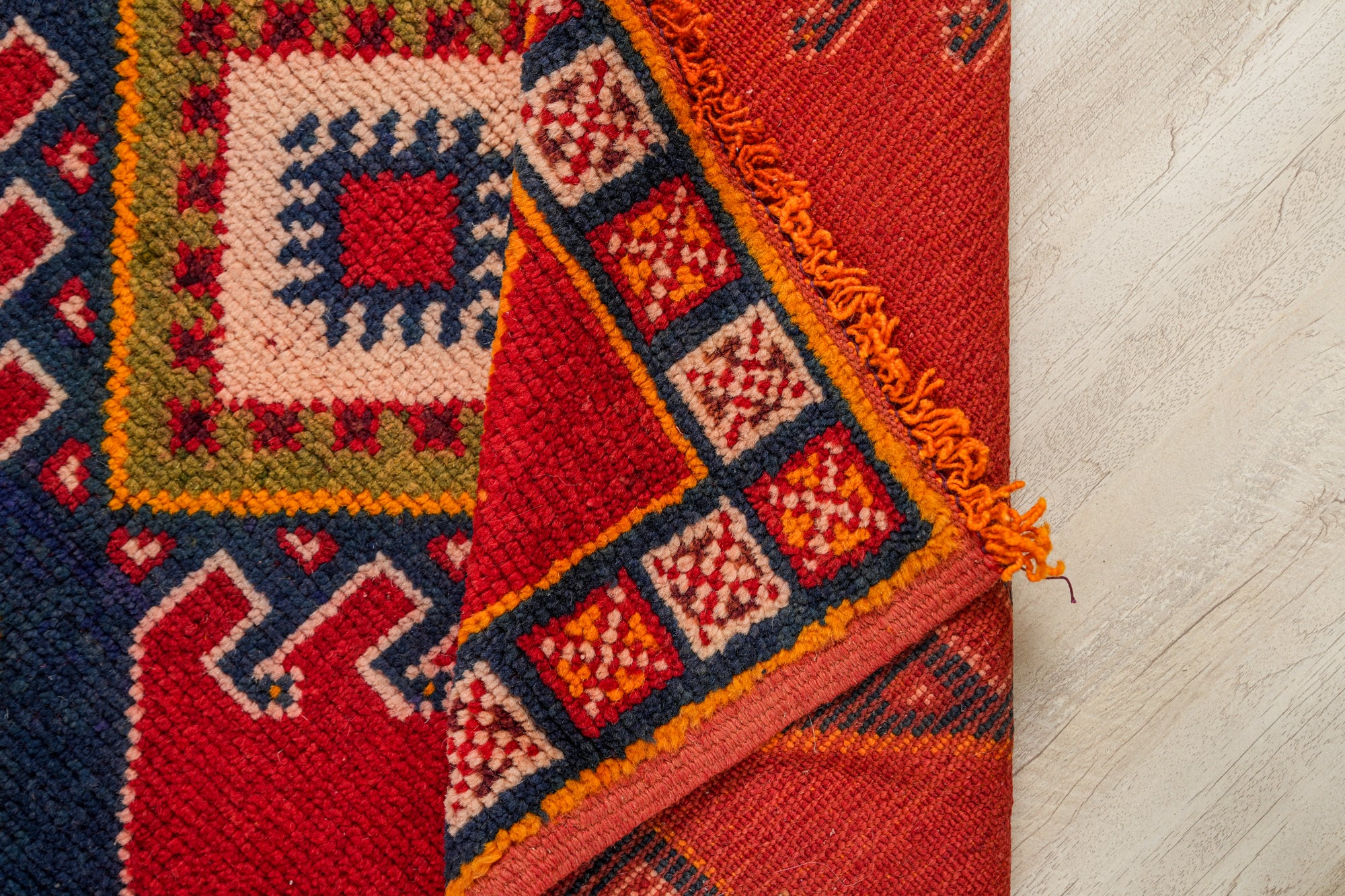 Vintage Moroccan Rug 4'7" x 3'7"