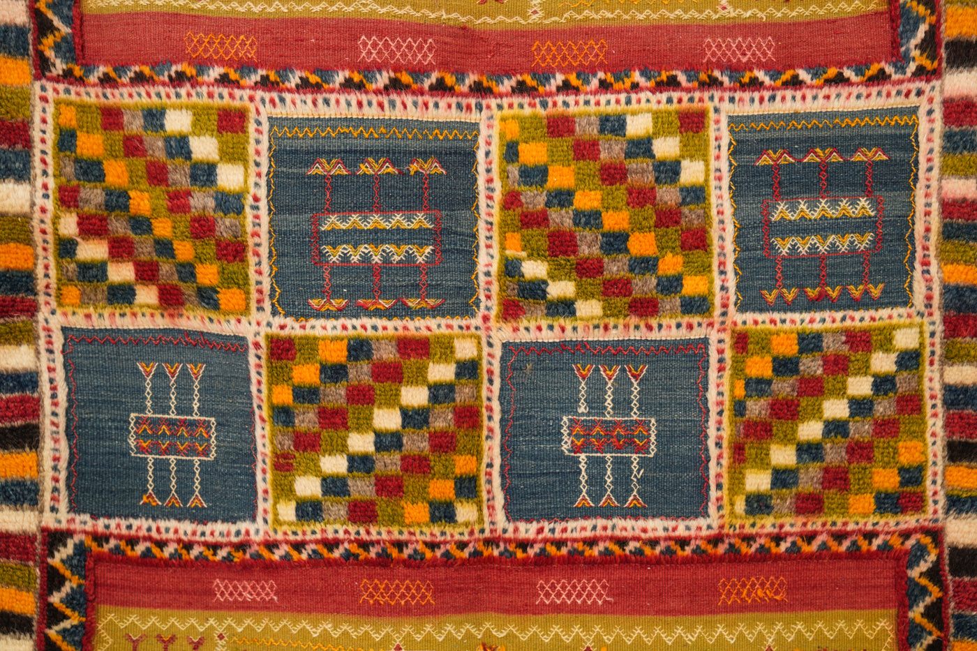 Vintage MOROCCAN Atlas Mountain Rug 6'9" X 3'7"