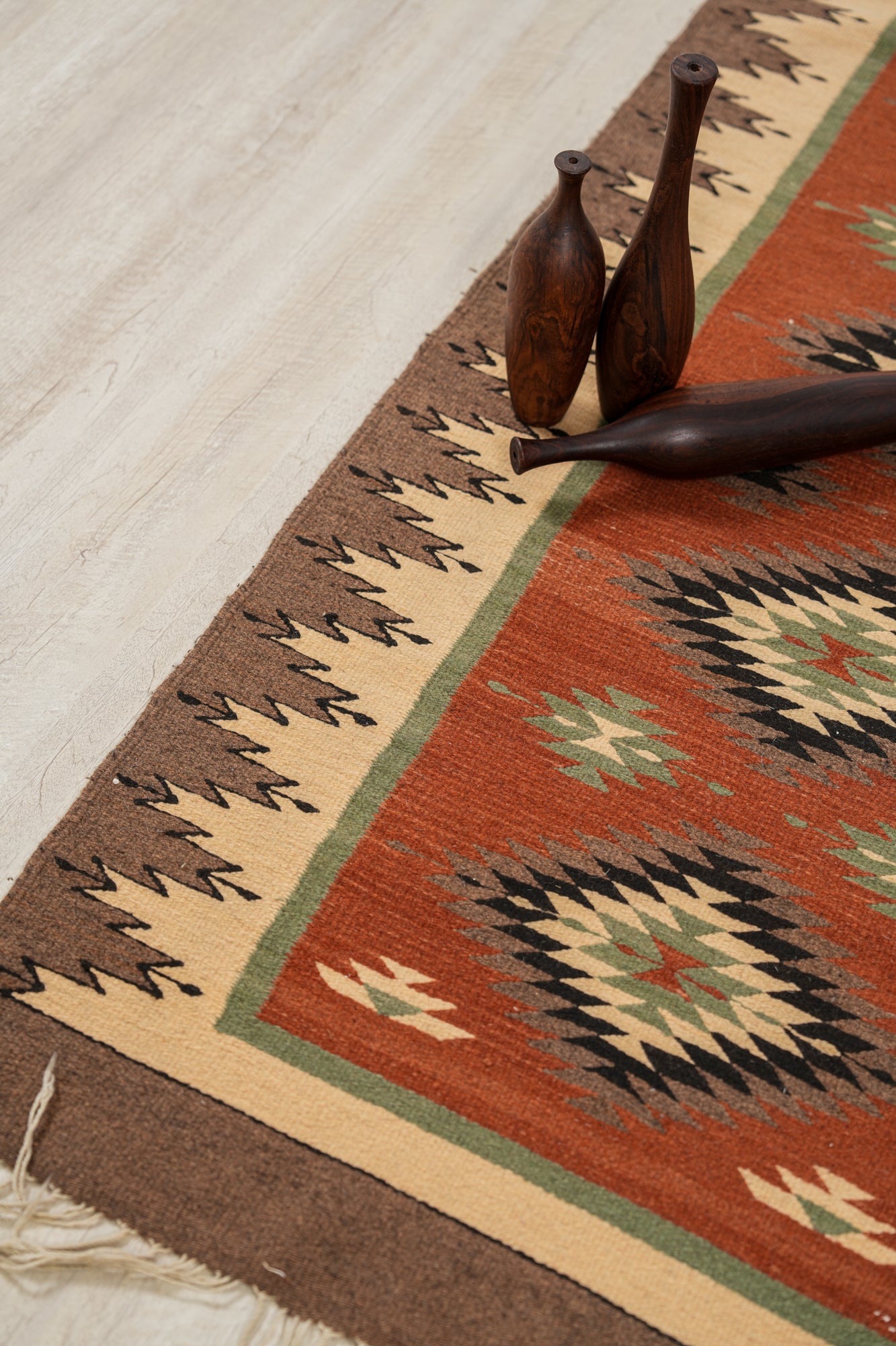 Vintage Mexican Zapotec Kilim 5' x 2'5"