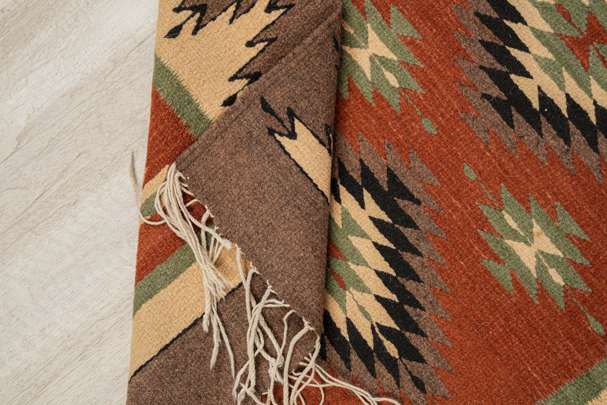 Vintage Mexican Zapotec Kilim 5' x 2'5"