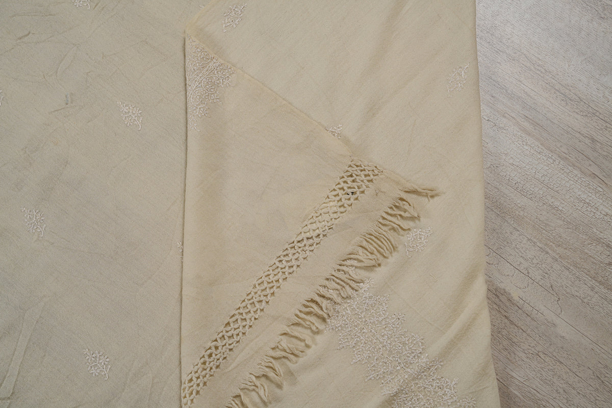 Vintage Moroccan Loom Shawl 9' x 7'2"