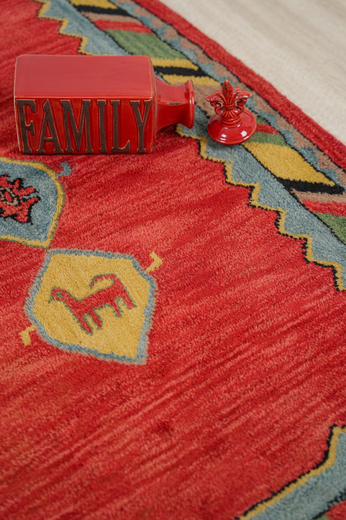 Vintage German Hook Rug 4'10" X 3'1"