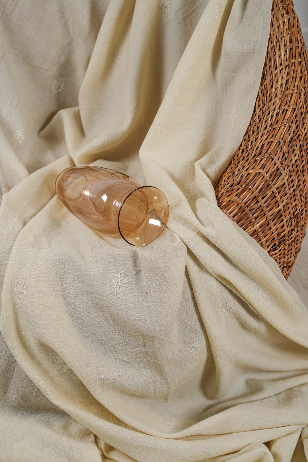 Vintage Moroccan Loom Shawl 9' x 7'2"