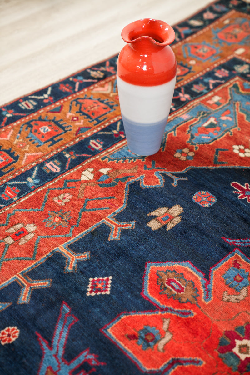 Antique Armenian Karabagh Kelleh Rug 16' x 6'2" (Boteh and Birds)