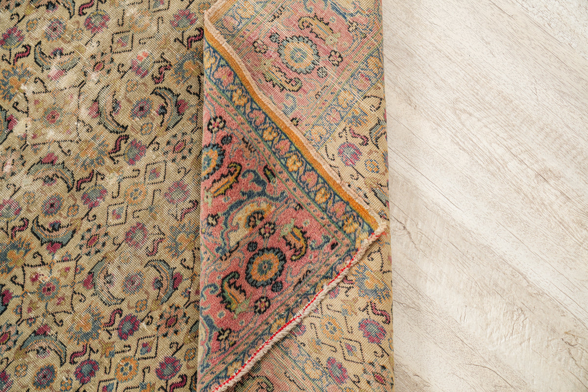 Vintage Turkish Herati Rug 5'4" x 4'
