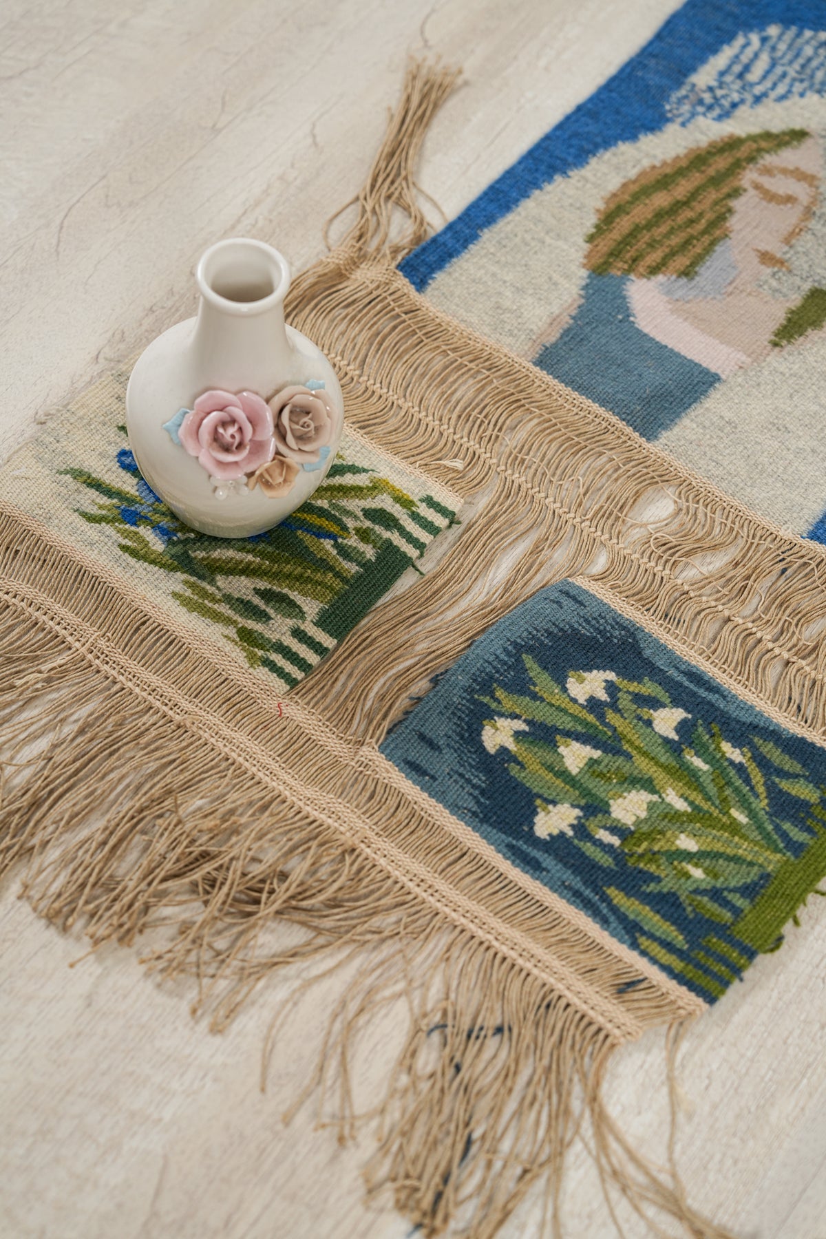 Vintage Swedish Flemish Tapestry 1'9" x 1'3"
