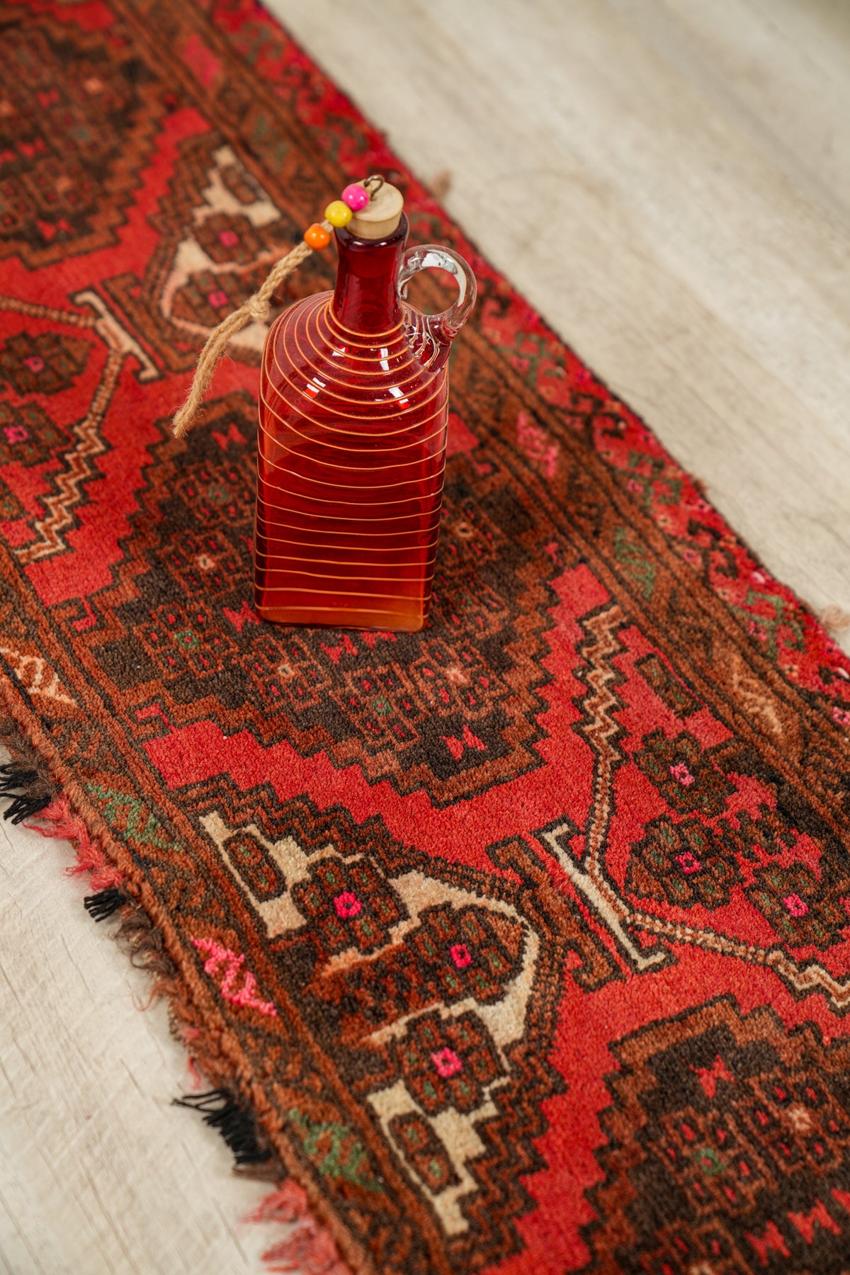Vintage Turkmen Torba Rug 5' x 1'3"