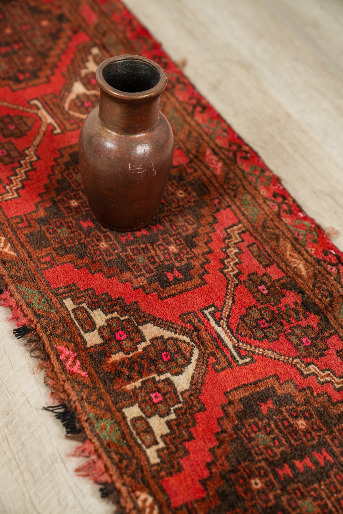 Vintage Turkmen Torba Rug 5' x 1'3"