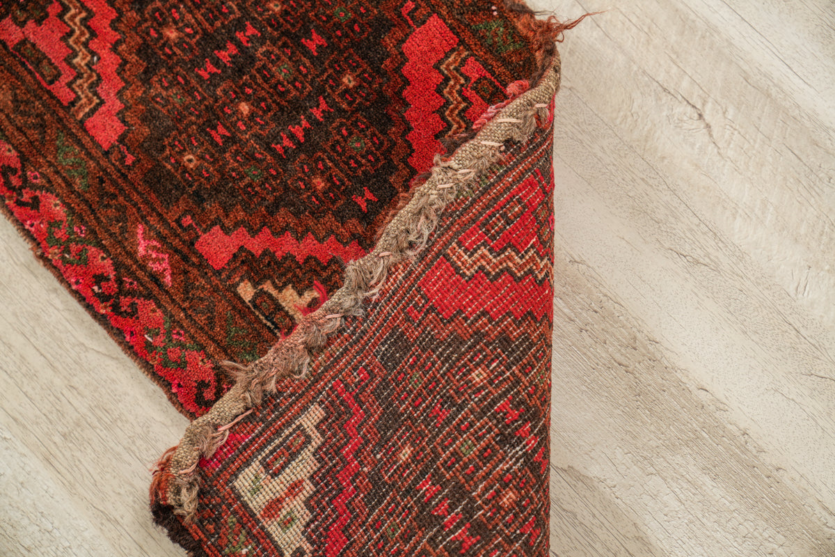 Vintage Turkmen Torba Rug 5' x 1'3"