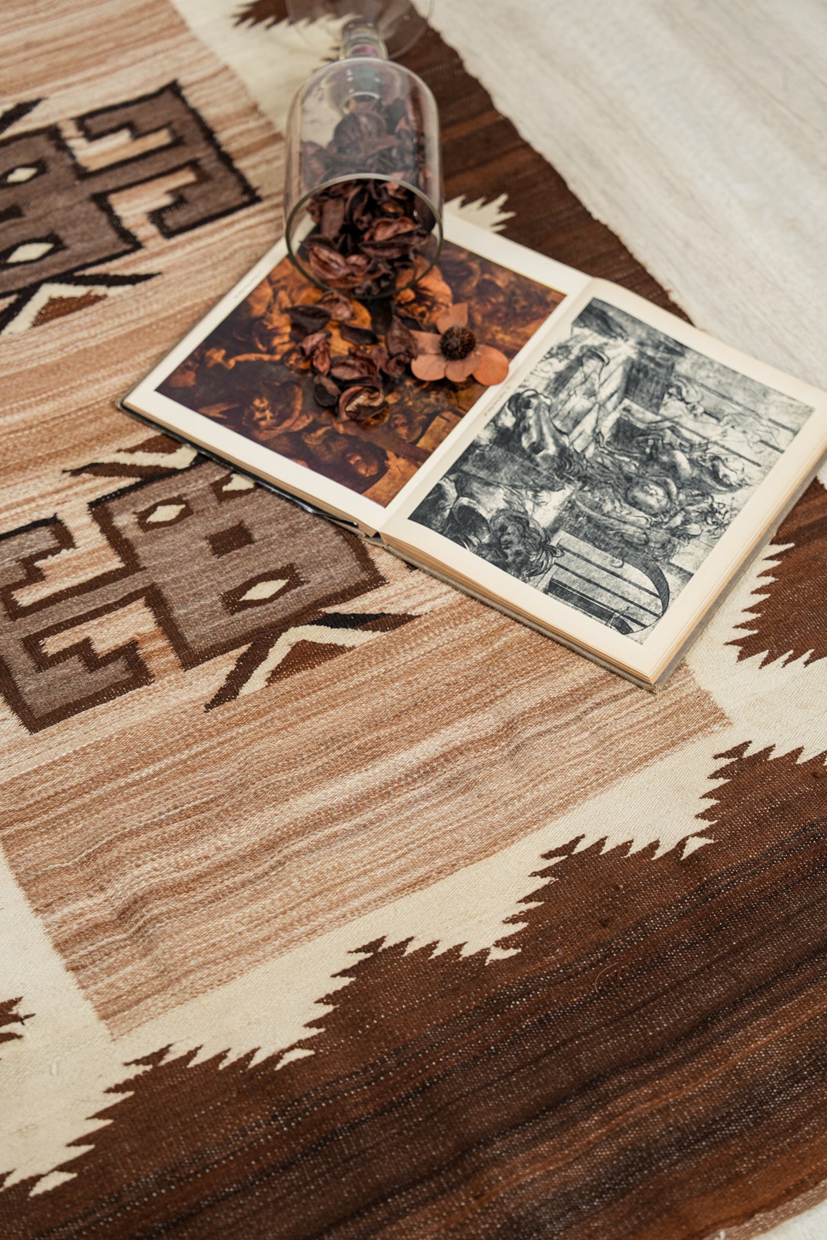Vintage Peruvian Alpaca kilim 5' x 3'