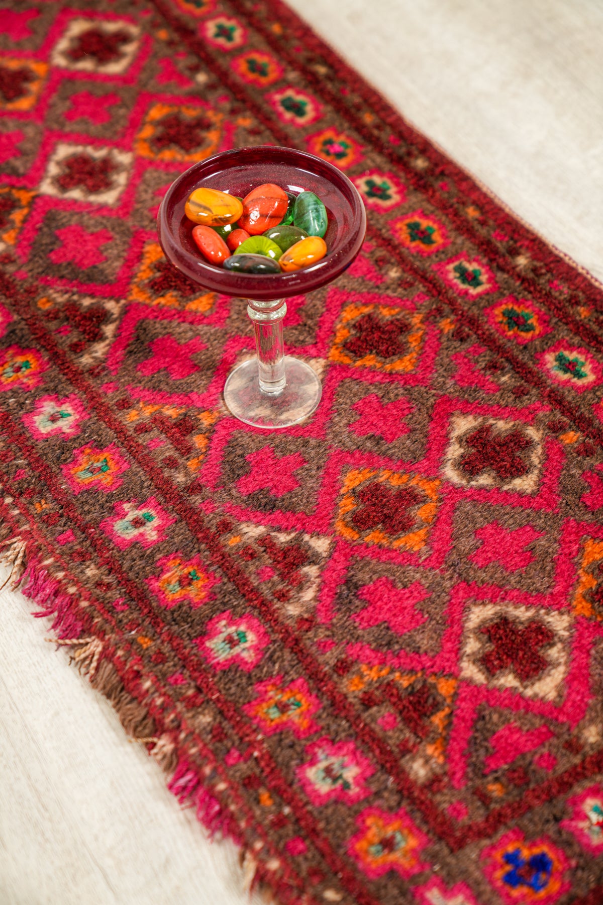 Vintage Baloch Torba Rug 3'9" x 1'7"