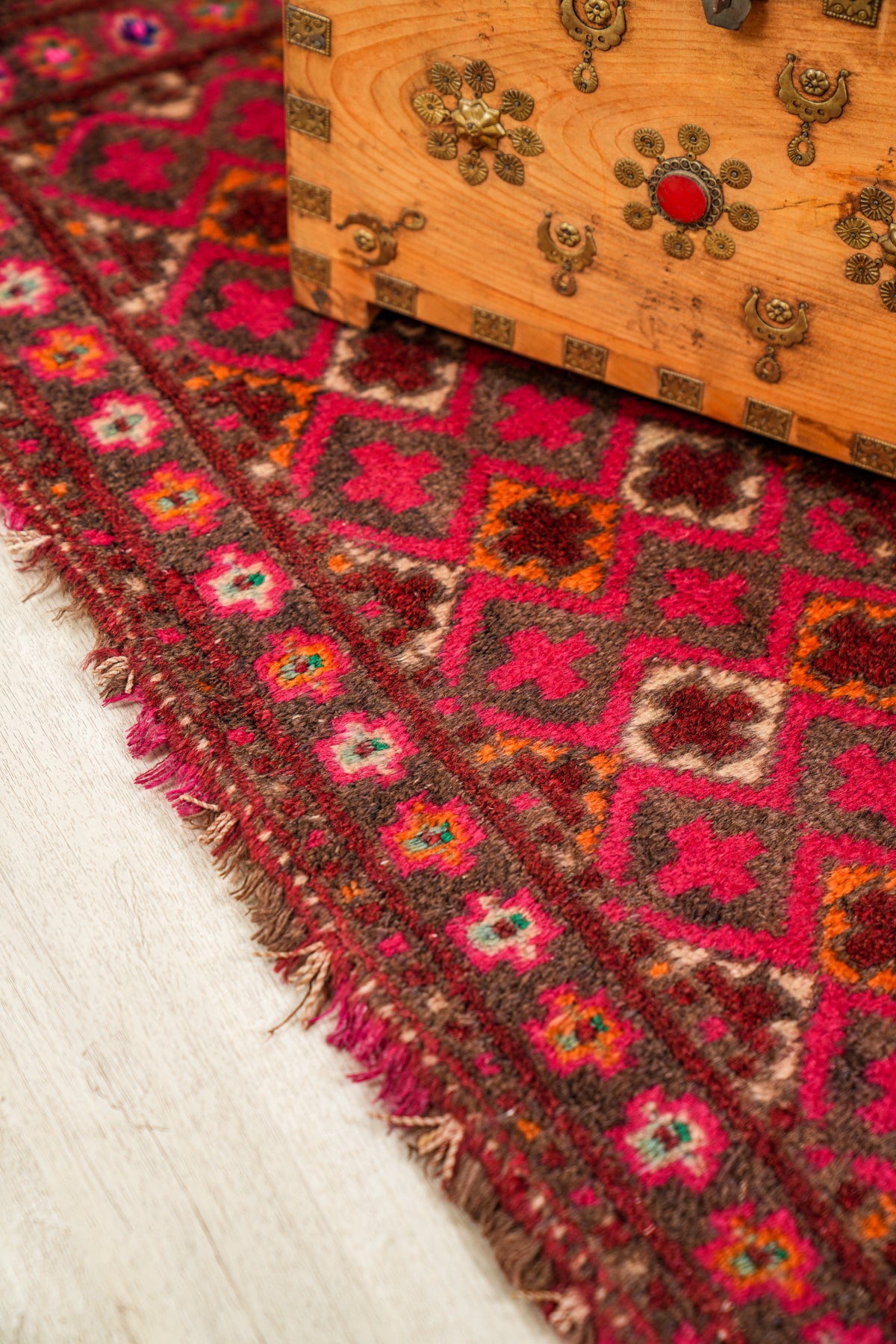 Vintage Baloch Torba Rug 3'9" x 1'7"