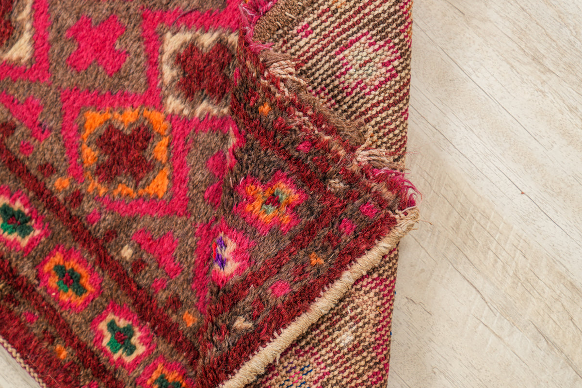 Vintage Baloch Torba Rug 3'9" x 1'7"