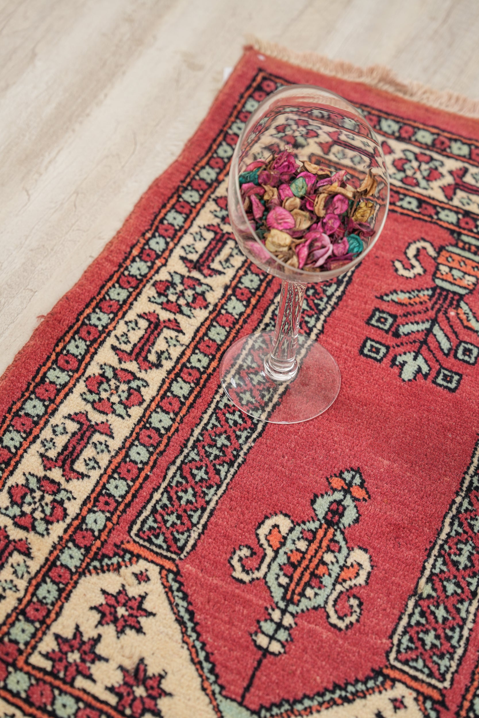 Vintage Kashmiri Rug 3'3" x 2'2"