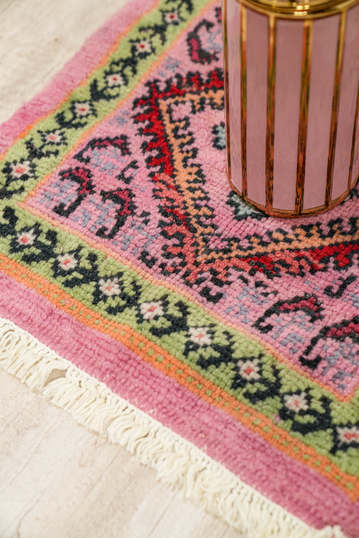 Vintage Moroccan Table Rug 1'9" x 1'7"