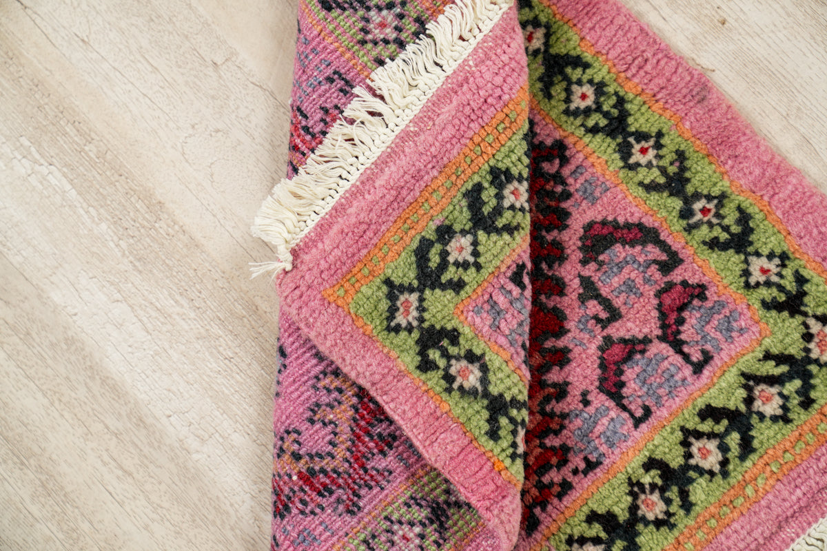 Vintage Moroccan Table Rug 1'9" x 1'7"