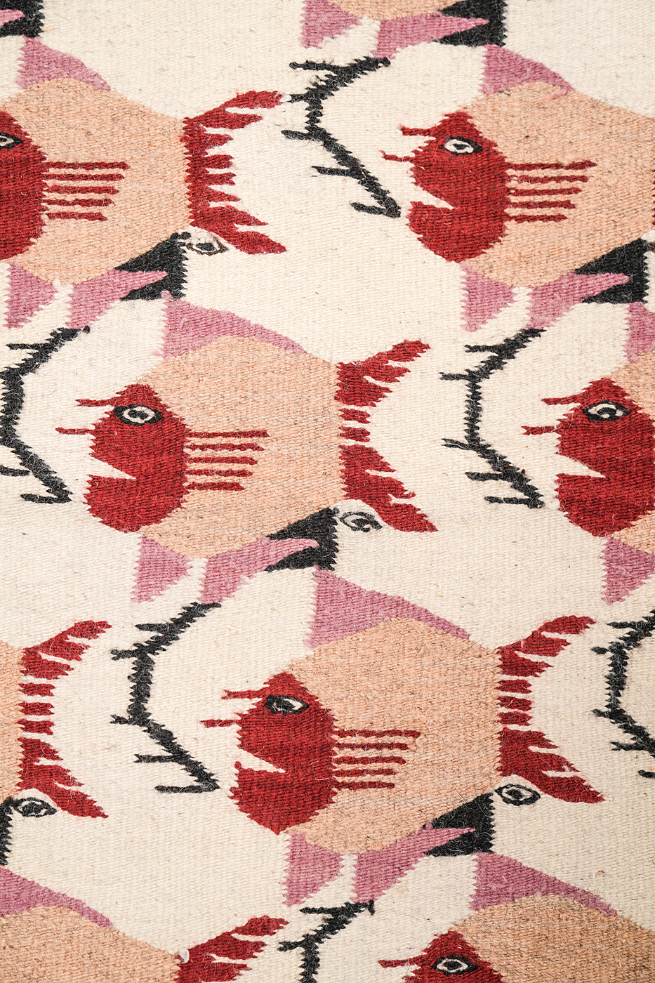 Vintage South American Escher Kilim 3'6" x 1'10"
