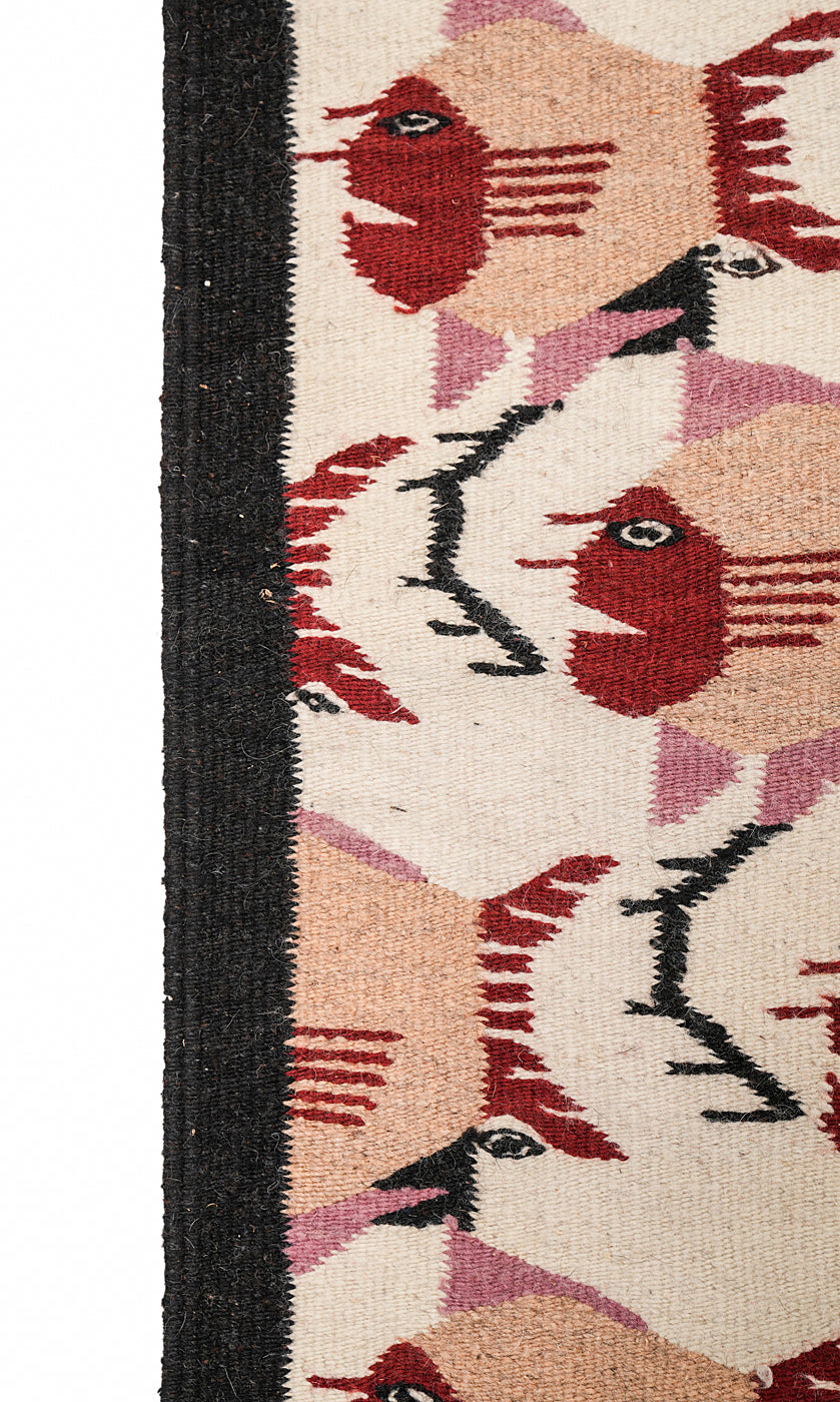 Vintage South American Escher Kilim 3'6" x 1'10"