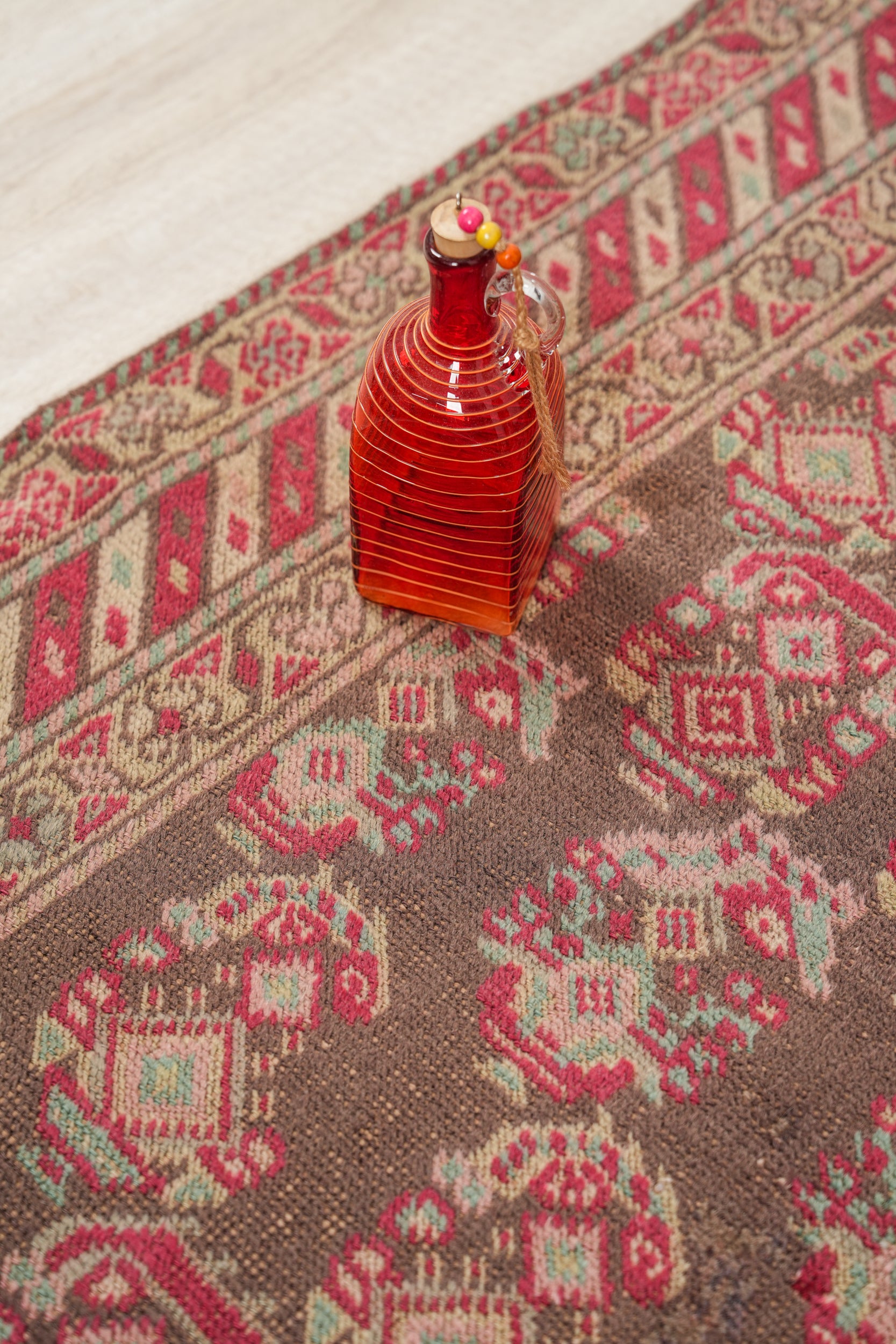 Vintage Turkish paisley Rug 6'1" x 3'8"