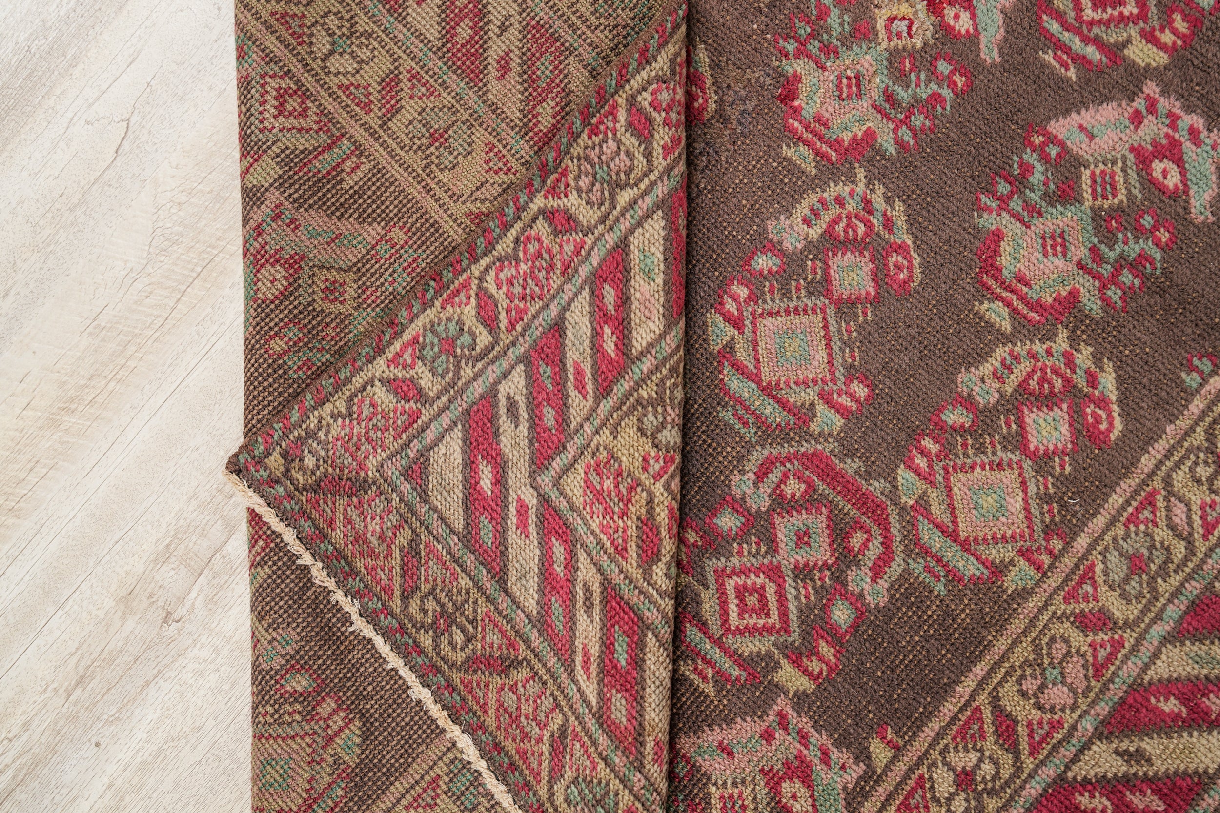 Vintage Turkish paisley Rug 6'1" x 3'8"