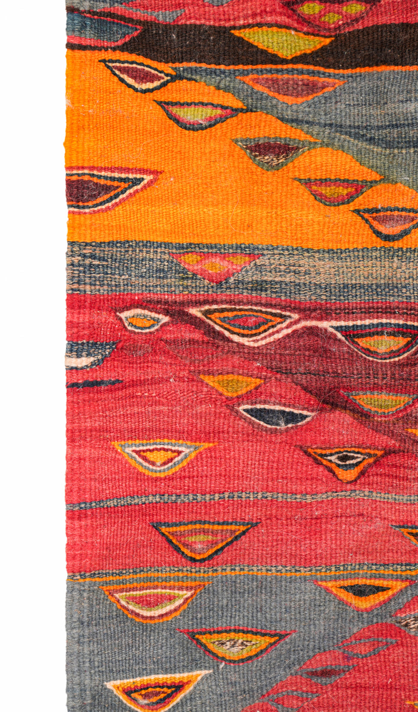 Vintage Moroccan Tapestry Kilim 3'5" x 1'10"