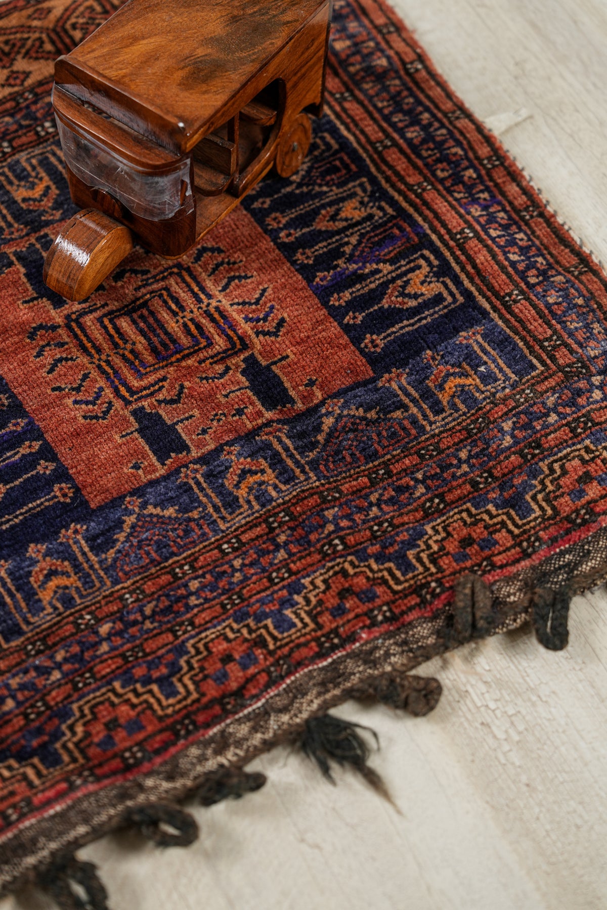 Vintage Baloch Bag face Rug 1'9" x 1'8"