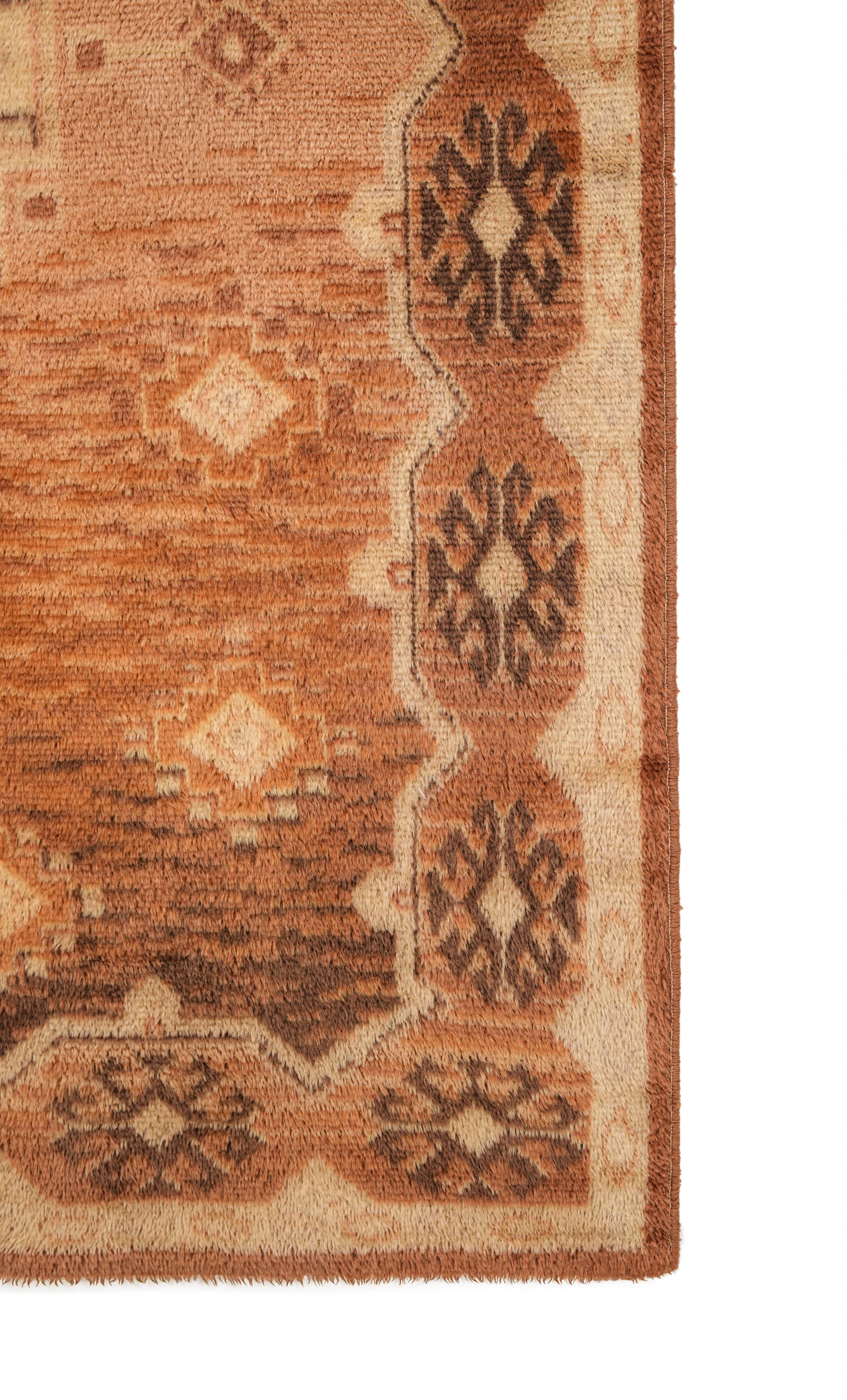 Vintage Danish Rya Rug 7'2" x 5'1"