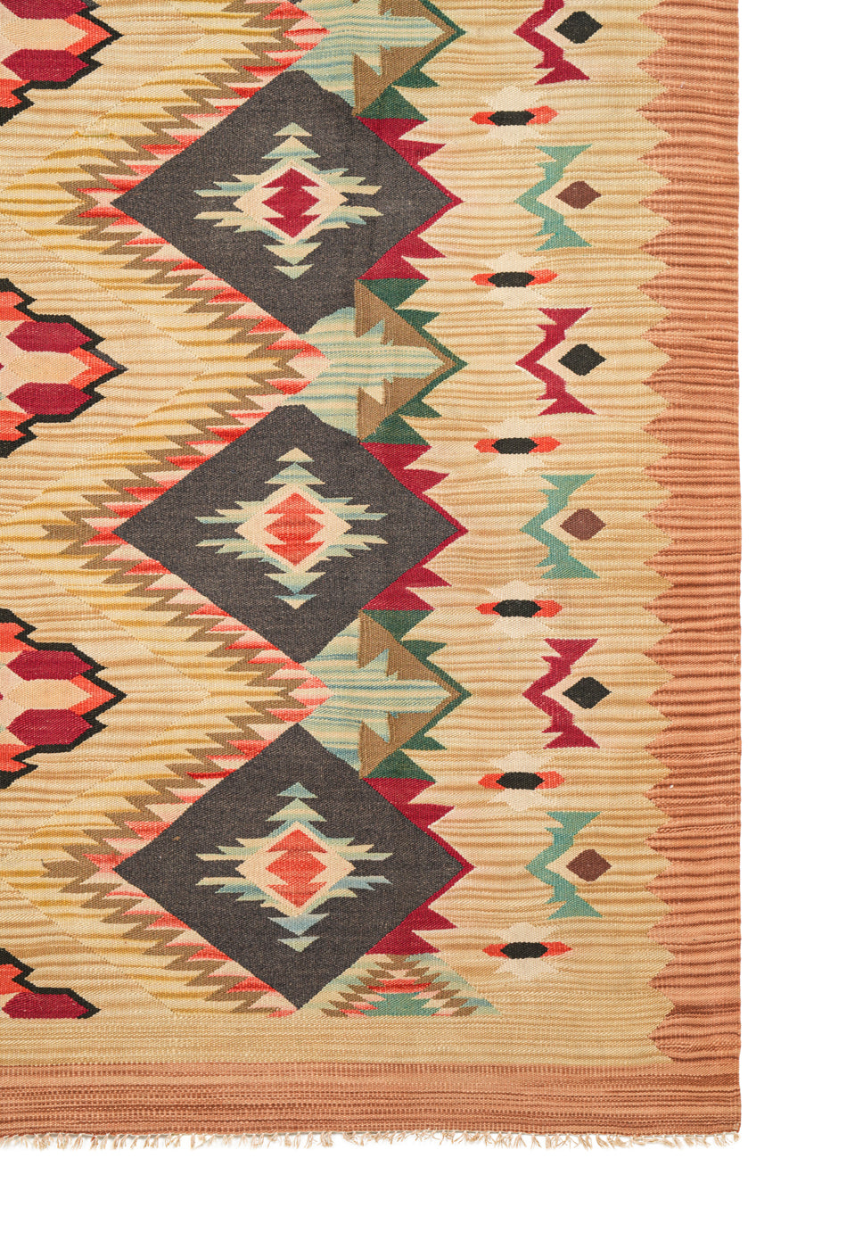 Vintage Polish Kilim 8'7" x 6'7"