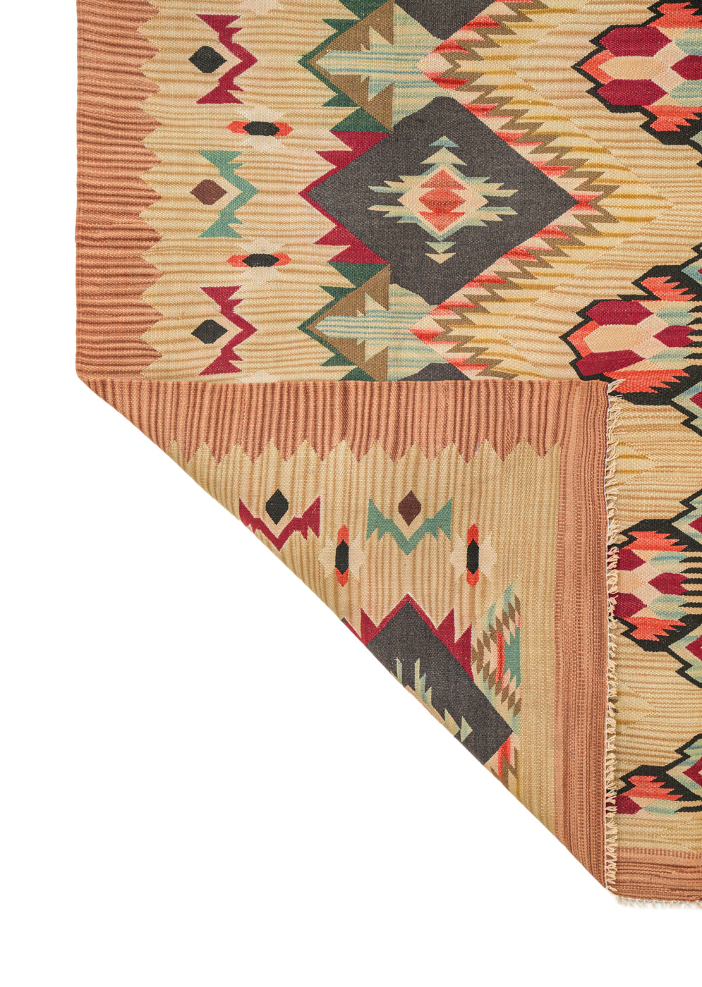 Vintage Polish Kilim 8'7" x 6'7"