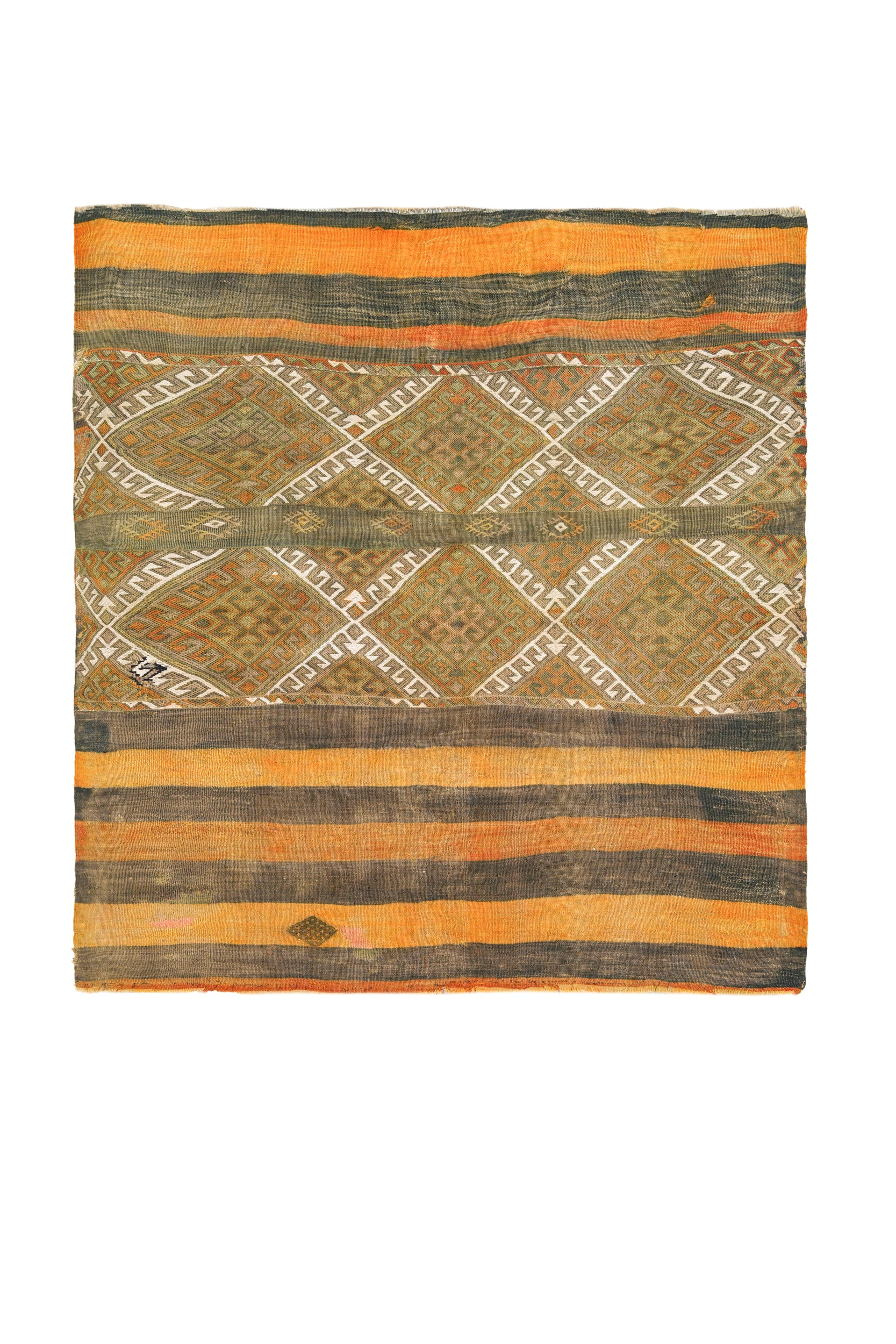 Vintage Anatolian Yoruk kilim 4.2" x 3'9"