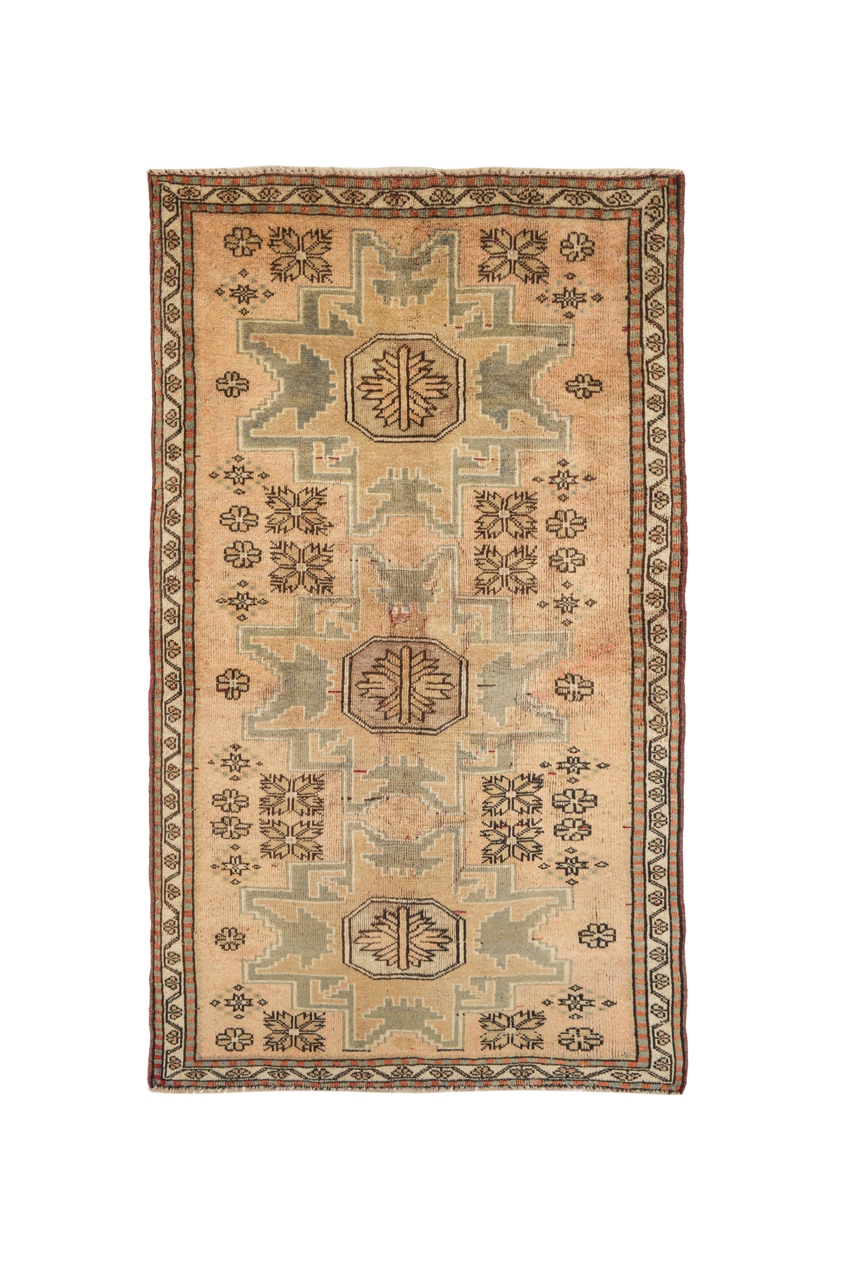 Vintage Turkish Shirvan Rug 6' X 3'4