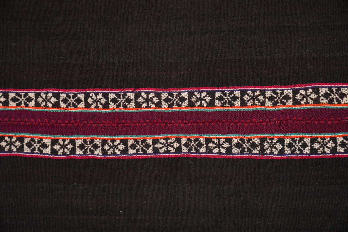 Vintage Bolivian Aguayo Textile 3'8" x 3'1"