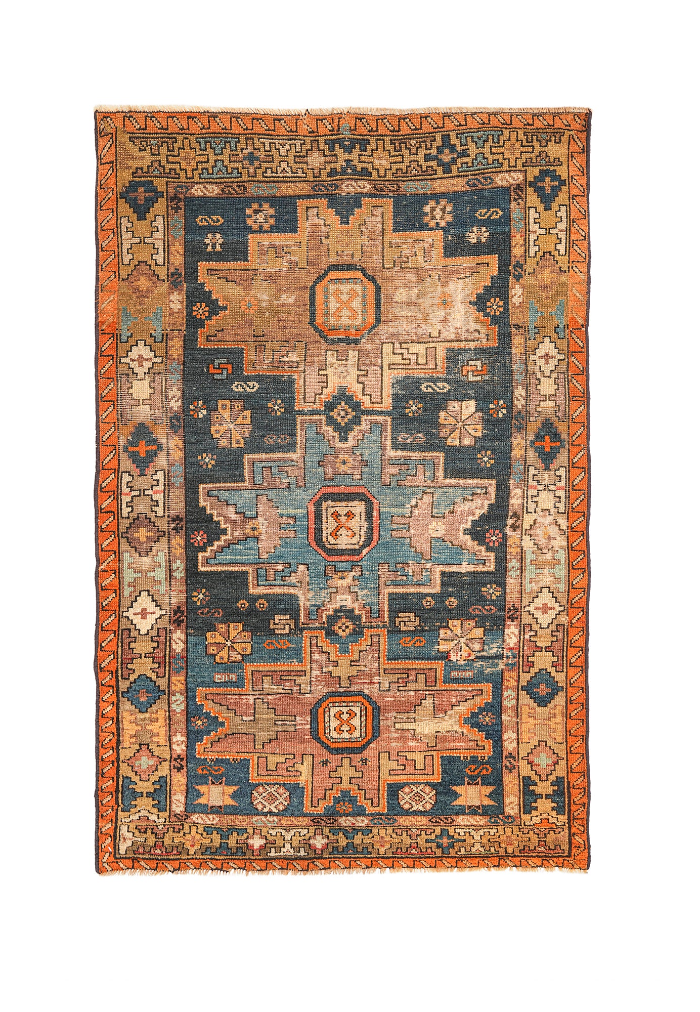 Antique Caucasian Lesghi Shirvan Rug 4'9" x 3'1"