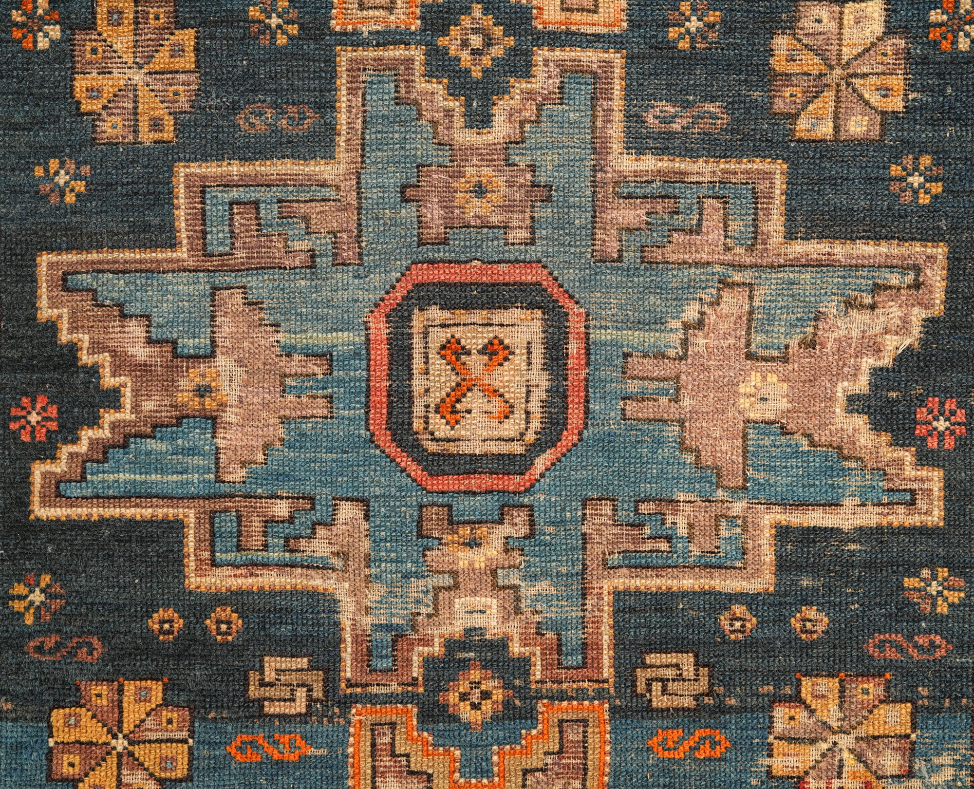 Antique Caucasian Lesghi Shirvan Rug 4'9" x 3'1"