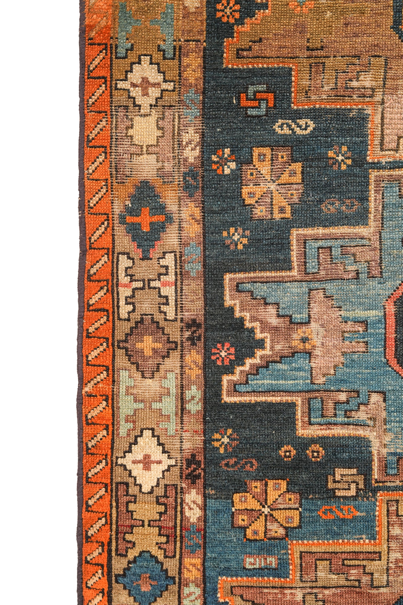 Antique Caucasian Lesghi Shirvan Rug 4'9" x 3'1"