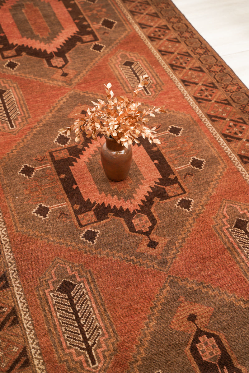 Vintage Turkestan Hallway Runner Rug 11'8" x 4'2"