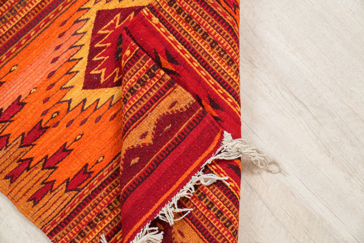 Vintage Mexican Zapotec Kilim 3'4"x 2'